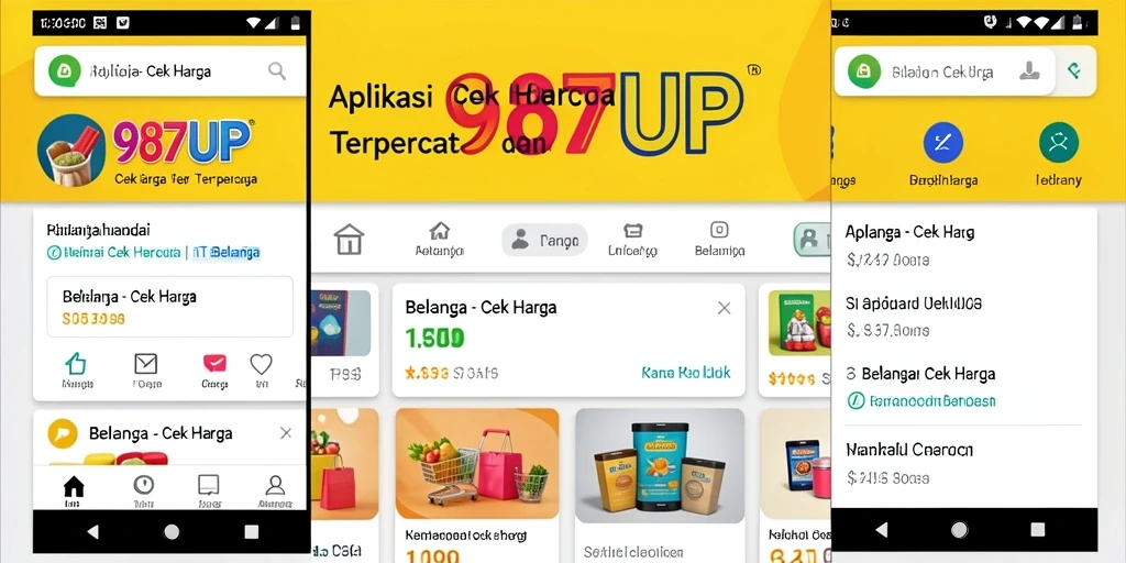 Antarmuka 987UP yang informatif dan mudah digunakan untuk cek harga.