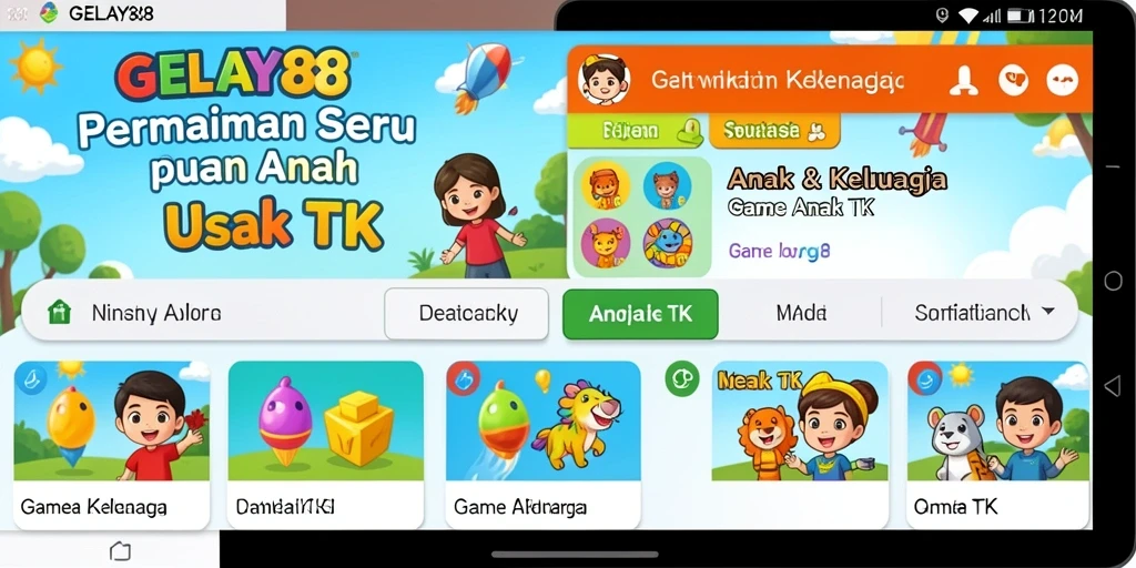 Tampilan antarmuka pengguna yang ramah anak dalam GELAY88.
