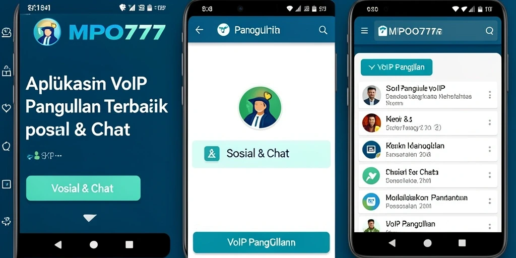 Antarmuka MPO777 menampilkan fitur panggilan yang mudah diakses.