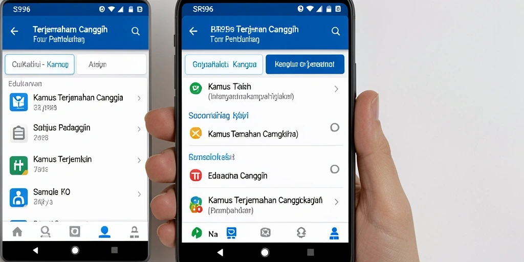 Tampilan antarmuka SR996 yang sederhana dan mudah dinavigasi.