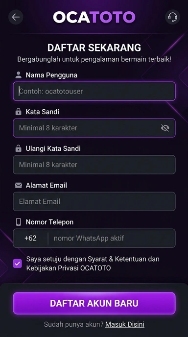 Panduan Registrasi Akun Baru Ocatoto untuk Pengguna Android
